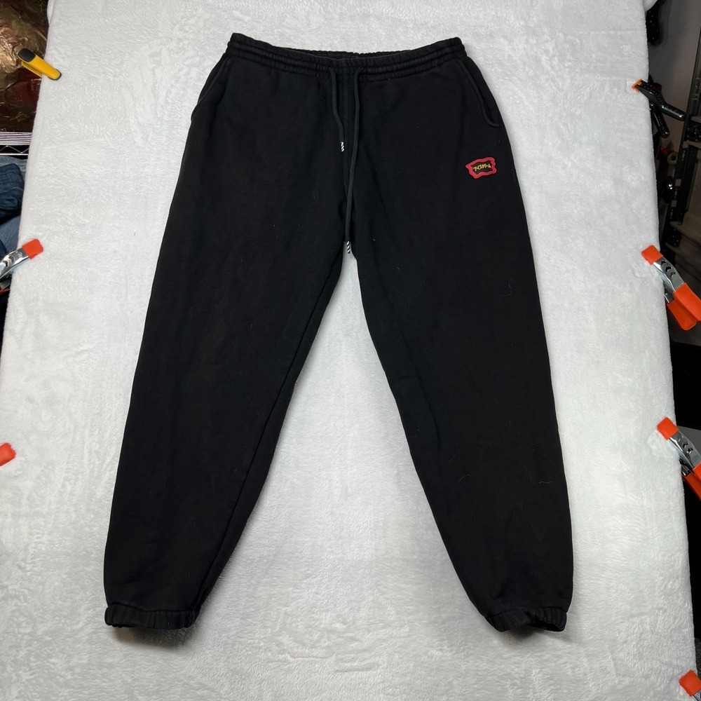 Icecream Sweatpants Men's XL Black Lined Pockets Drawstring Joggers - 33X27